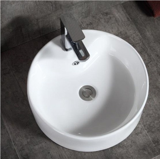 SINK WARE VESSEL KIOTTO ROUND 18" WHITE 460X155MM GNN-T005R