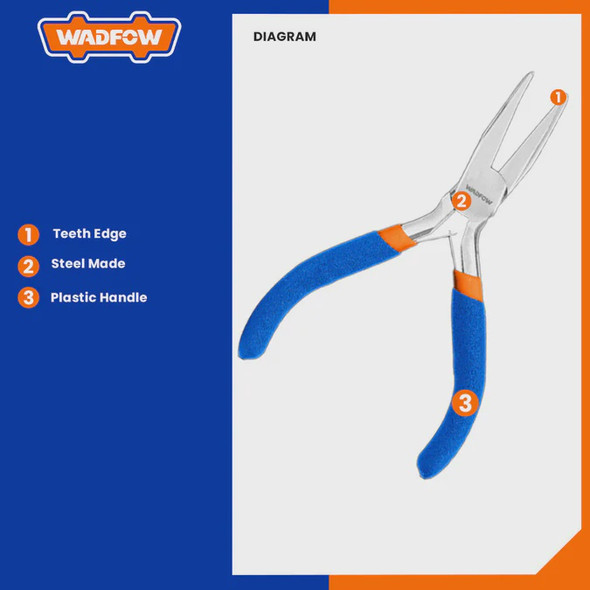 PLIERS 4.5" WADFOW WPL0955 BENT NOSE