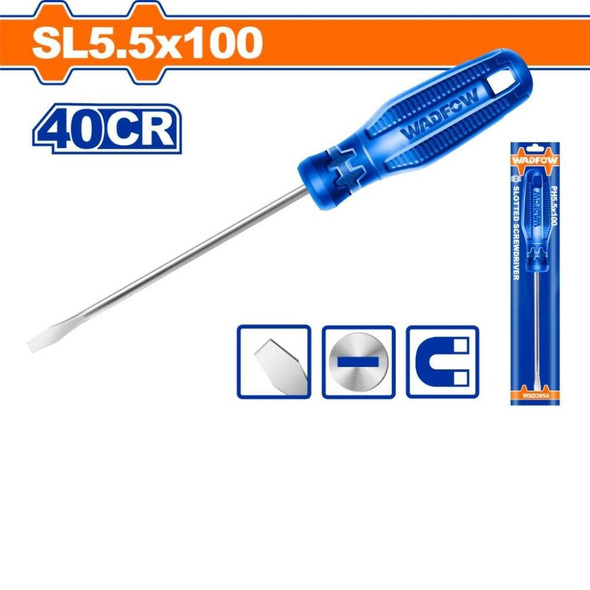 SCREWDRIVER 4" FLAT WADFOW WSD3964 SL6.5 X 100MM