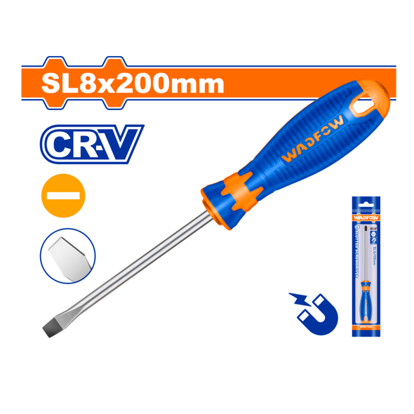 SCREWDRIVER FLAT WADFOW WSD1988 SL8 X 200MM