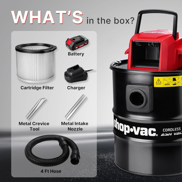 VACUUM CLEANER SHOP VAC SV5430024 CORDLESS 20V LITHIUM-ION