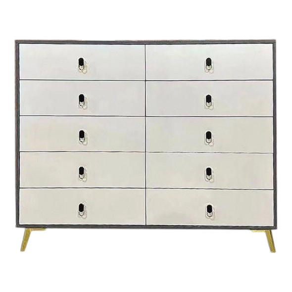 CUPBOARD STORAGE CABINET D18 10 DRAWERS VANITY WHITE