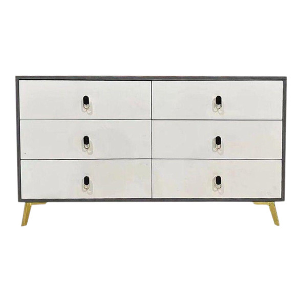 CUPBOARD STORAGE CABINET D16 6 DRAWERS VANITY WHITE