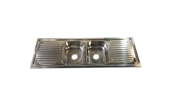 SINK D/BOWL D/DRAIN KALIMBA 21G 59" X 19 5/8" X 7.5" 150X50CM GKS-DBDD15050A WITH WASTE SINK D/BOWL D/DRAIN KALIMBA 21G 59" X 19 5/8" X 7.5" 150X50CM GKS-DBDD15050A WITH WASTE