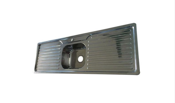 SINK S/BOWL D/DRAIN KALIMBA 21G  59"x19-5/8"x7-1/2" GKS-SBDD15050C WITH WASTE SINK S/BOWL D/DRAIN KALIMBA 21G  59"x19-5/8"x7-1/2" GKS-SBDD15050C WITH WASTE