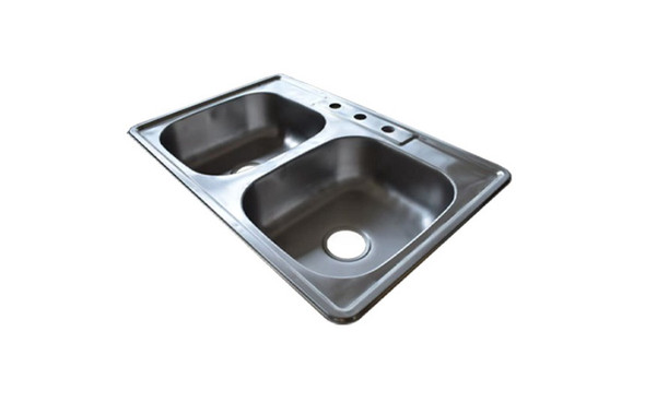 SINK DOUBLE BOWL KALIMBA 22G 33"X22"X6-1/2" GKS-TYK3322 NO WASTE SINK DOUBLE BOWL KALIMBA 22G 33"X22"X6-1/2" GKS-TYK3322 NO WASTE