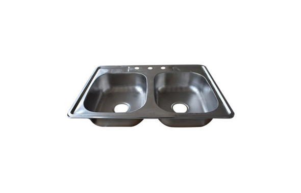SINK DOUBLE BOWL KALIMBA 22G 33"X22"X6-1/2" GKS-TYK3322 NO WASTE SINK DOUBLE BOWL KALIMBA 22G 33"X22"X6-1/2" GKS-TYK3322 NO WASTE
