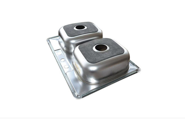 SINK DOUBLE BOWL KALIMBA 22G 33"X22"X6-1/2" GKS-TYK3322 NO WASTE SINK DOUBLE BOWL KALIMBA 22G 33"X22"X6-1/2" GKS-TYK3322 NO WASTE