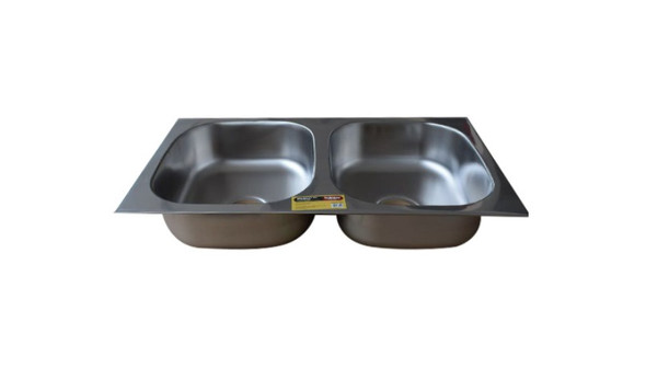 SINK DOUBLE BOWL KALIMBA 22G 30.31"x18.50"x 6.75" GKS-TYK7743  NO WASTE SINK DOUBLE BOWL KALIMBA 22G 30.31"x18.50"x 6.75" GKS-TYK7743  NO WASTE