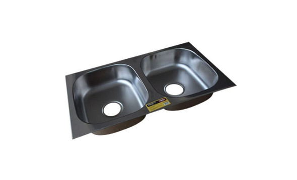SINK DOUBLE BOWL KALIMBA 22G 30.31"x18.50"x 6.75" GKS-TYK7743  NO WASTE SINK DOUBLE BOWL KALIMBA 22G 30.31"x18.50"x 6.75" GKS-TYK7743  NO WASTE