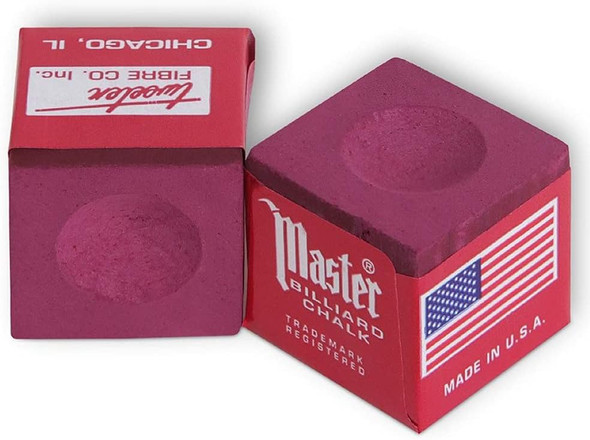 POOL CHALK MASTER BURGUNDY BILLIARD SOLD EACH