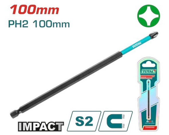 SCREWDRIVER BIT TOTAL TACIM71PH2100 100MM IMPACT
