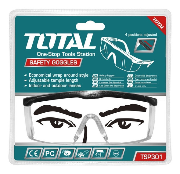 SAFETY GOGGLES CLEAR GLASS TOTAL TSP301