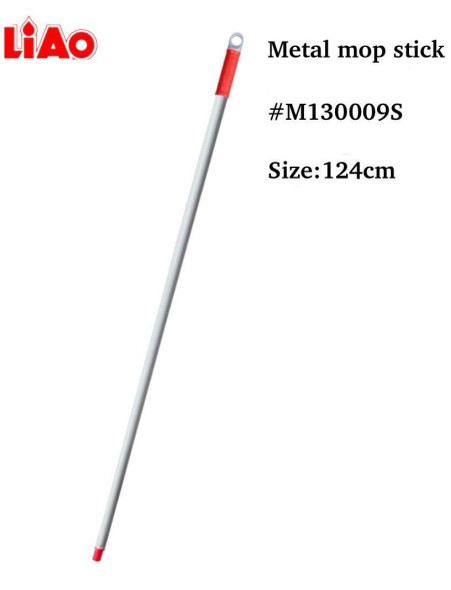 MOP STICK METAL GREY WITH RED ENDS LIAO 120CM