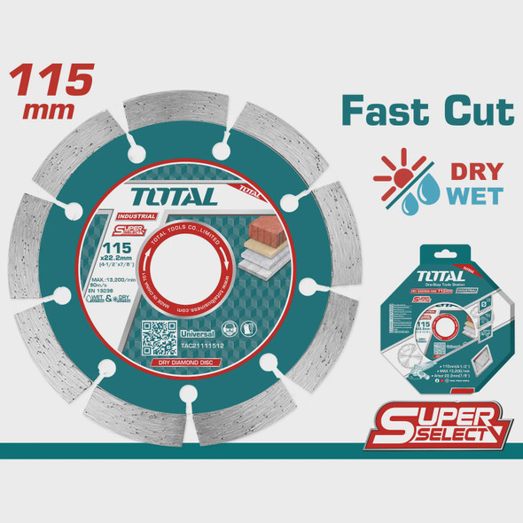DISC 4 1/2" DIAMOND TOTAL TAC21111512 115MM