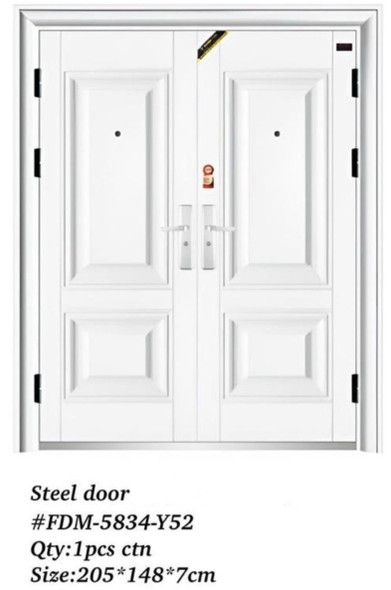 DOOR METAL DOUBLE WHITE FDM-5834-Y52 205X148X7CM