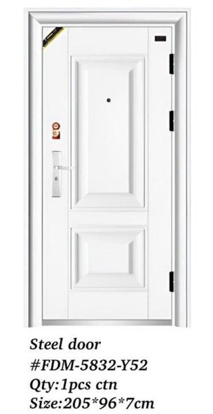 DOOR METAL SINGLE WHITE FDM-5832-Y52 205X96X7CM