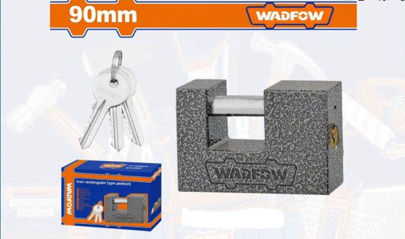 PADLOCK 90MM RECTANGULAR IRON WADFOW WPD7590