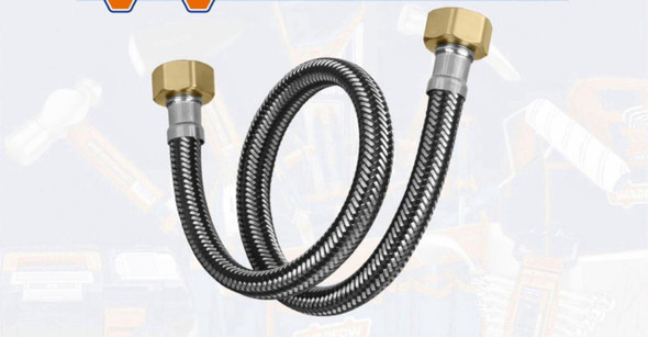 FLEX HOSE 1/2" X 1/2" X 45CM BRAIDED WADFOW WZK1912