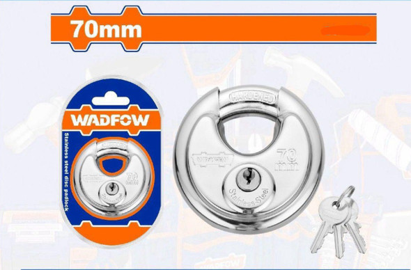 PADLOCK 70MM STEEL DISC WADFOW WPDD470