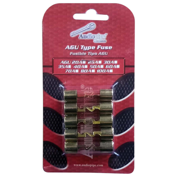 FUSE AUTO AGU-80A GOLD PLATED AUDIO PIPE SOLD 5PCS PACK