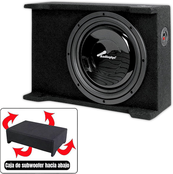 SPEAKER BOX CAR AUDIO PIPE 12" APSB-12BDF SUB SEALED SHALLOW MOUNT