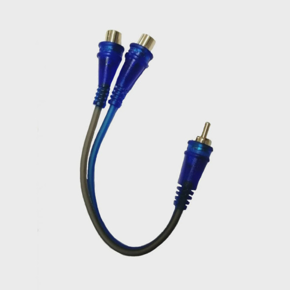 LEAD 1 RCA MALE TO 2 RCA FEMALE 6" BMS-BLS-YM-2F AUDIO PIPE