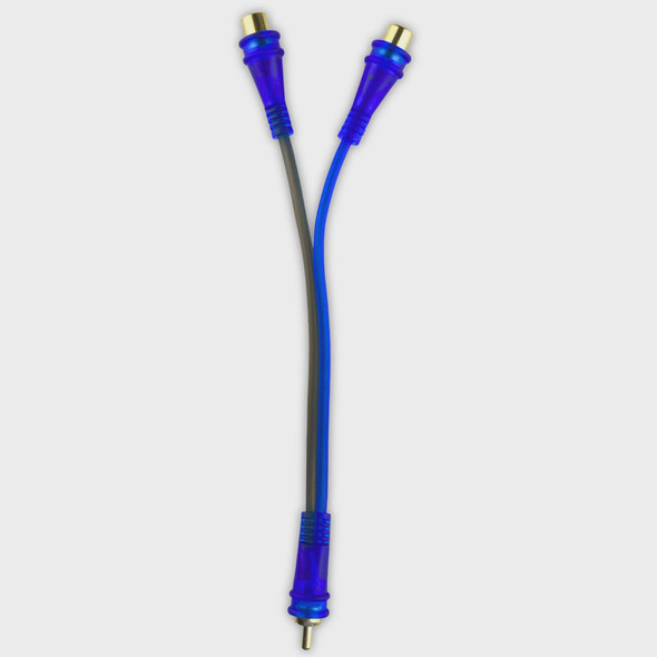 LEAD 1 RCA MALE TO 2 RCA FEMALE 6" BMS-BLS-YM-2F AUDIO PIPE