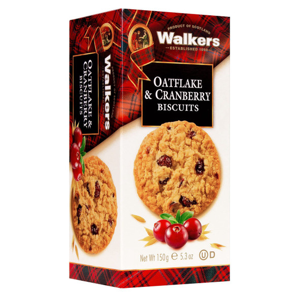 WALKERS OATFLAKE & CRANBERRY BISCUITS 150G