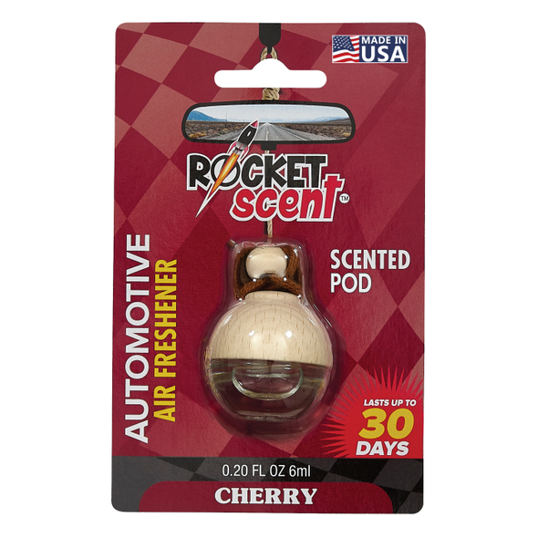 ROCKET SCENT CAR AIR FRESHENER HANG SCENTED CHERRY B3696