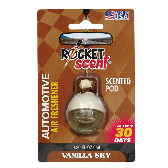ROCKET SCENT CAR AIR FRESHENER HANG SCENTED VANILLA SKY   B3623