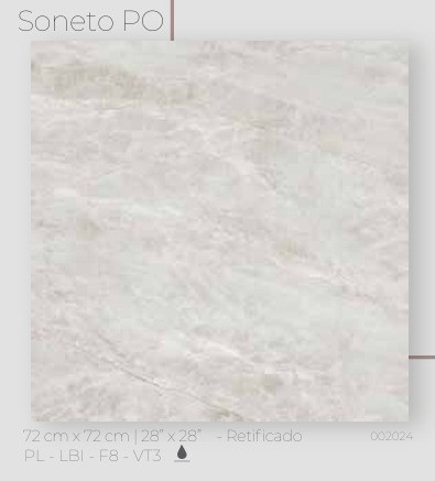 TILE CERAMIC 28X28 (72X72CM) SONETO POLIDO