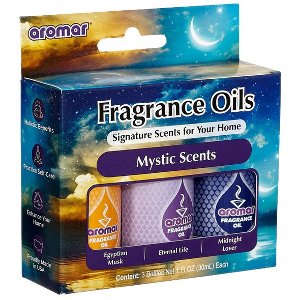 AROMAR FRAGRANCE OIL 2OZ MYSTIC SCENTS 3 PACK C3-1006