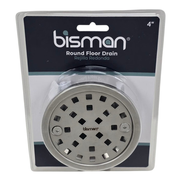 FLOOR DRAIN ROUND BISMAN 4" STAINLESS STEEL BMFD144R