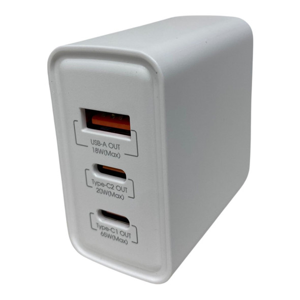 CHARGER ADAPTER USB OTU AU-10 65W TRIPPLE OUTPUT SMART FAST 2 TYPE-C AND 1 USB