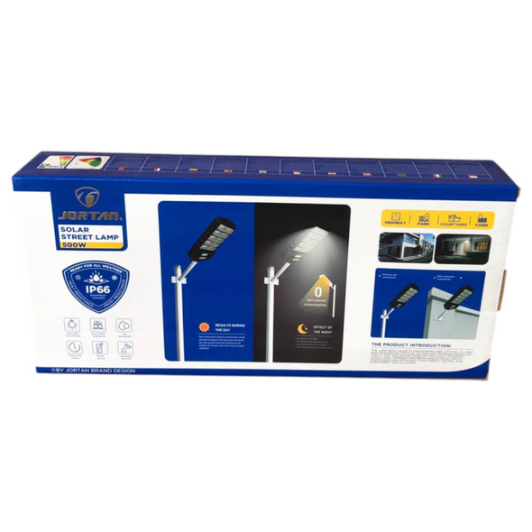 LIGHT SOLAR STREET LED 500W JORTAN JT-HKTMGK-500W W NO POLE
