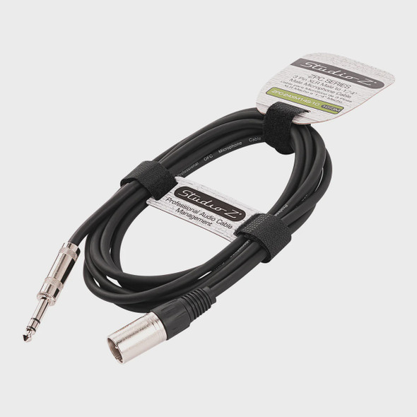 LEAD XLR MALE TO 1/4 MALE STEREO TRS 10' ZPC-24XM14S-10 STUDIO Z