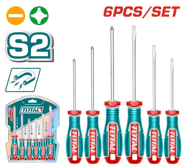 SCREWDRIVER SET 6PCS TOTAL TKSDS0626 S2