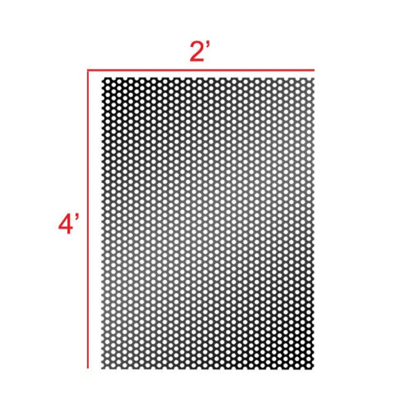 SPEAKER GRILL 2X4' GR-24HCB HONEYBOMB 1.2MM BLACK