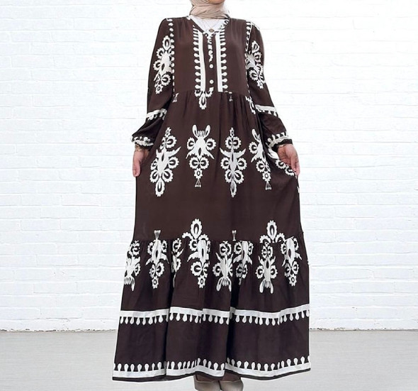 Dress Casual Print Navy / Brown Dress Casual Print Navy / Brown