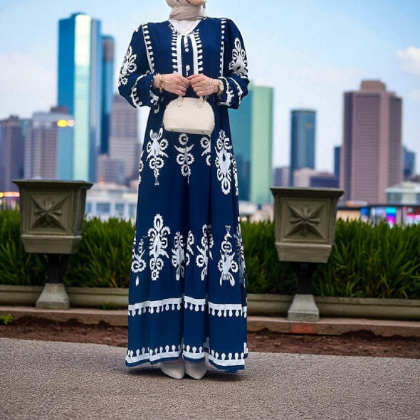 Dress Casual Print Navy / Brown