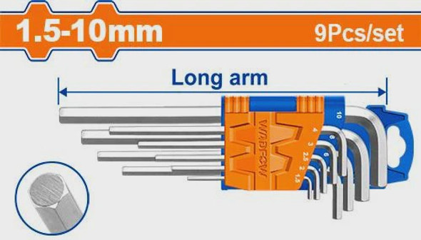 ALLEN KEY SET 9PCS WADFOW 1.5-10MM WHK1291