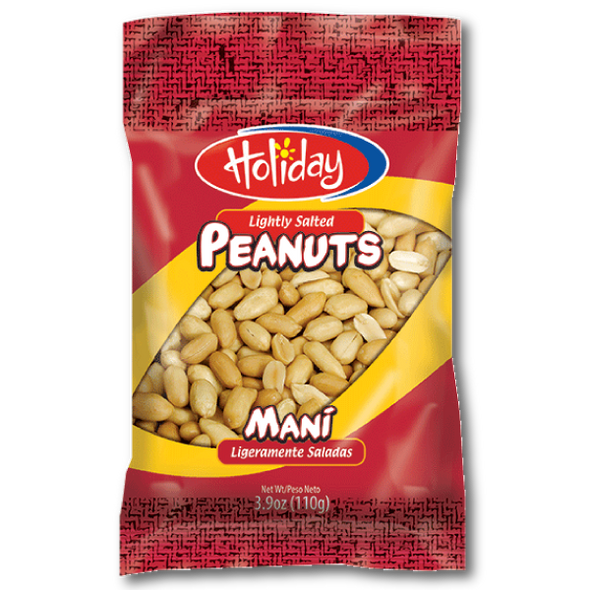 HOLIDAY LIGHTLY SALTED PEANUTS 110G 3.9OZ