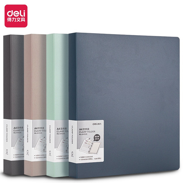 STATIONERY CLAMP FOLDER DELI 64526