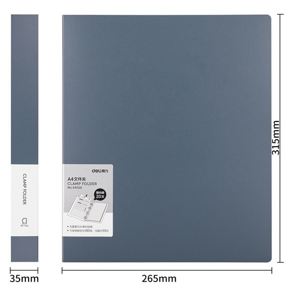 STATIONERY CLAMP FOLDER DELI 64526
