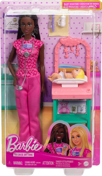 Toy Barbie Baby Doctor with Brunette Doll