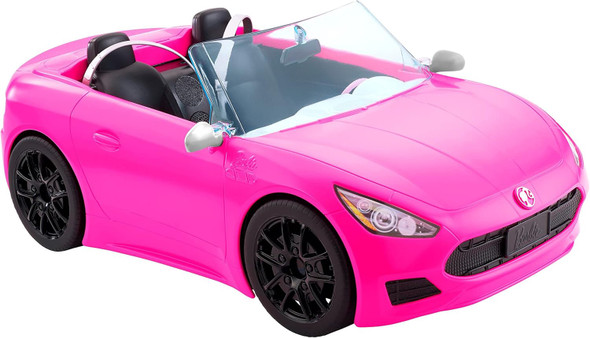 Toy Barbie Car Pink Doll-Sized Convertible