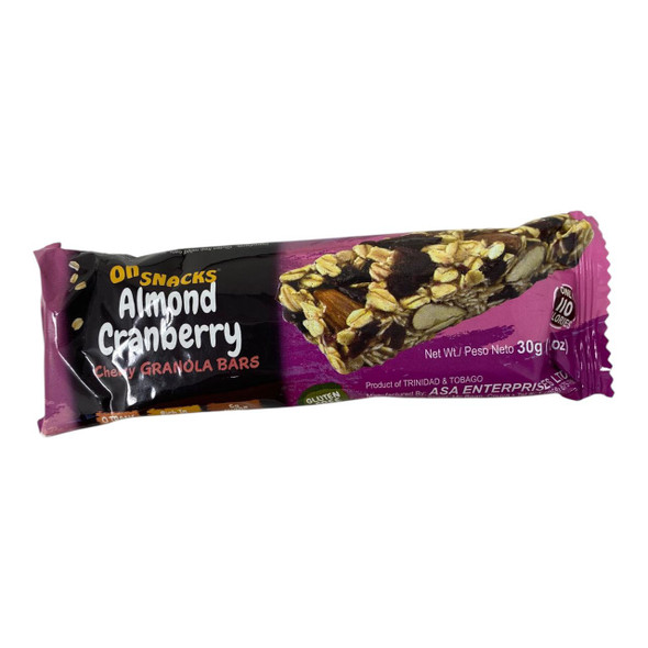 OH SNACKS ALMOND CRANBERRY CHEWY GRANOLA BARS 30G OH SNACKS ALMOND CRANBERRY CHEWY GRANOLA BARS 30G