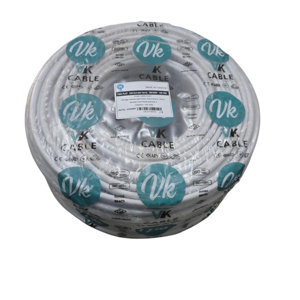 CABLE 6MM 2C FLAT WITH EARTH TURKEY ROLL