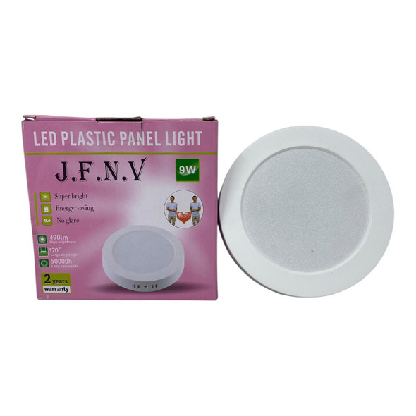 LIGHT LED PANEL 9W J.F.N.V ROUND WHITE SURFACE 6500K 85-265V LIGHT LED PANEL 9W J.F.N.V ROUND WHITE SURFACE 6500K 85-265V